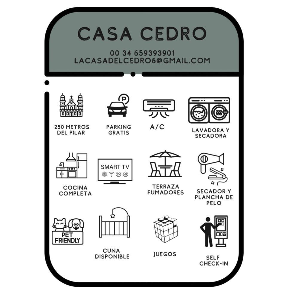 Casa Cedrohistoria Y Confort Con Parking Gratuito 萨拉戈萨 外观 照片